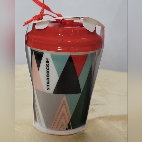 Starbucks 2017 Ceramic Christmas Ornament Modern Trees - Collectors Piece - Picture 2 of 7